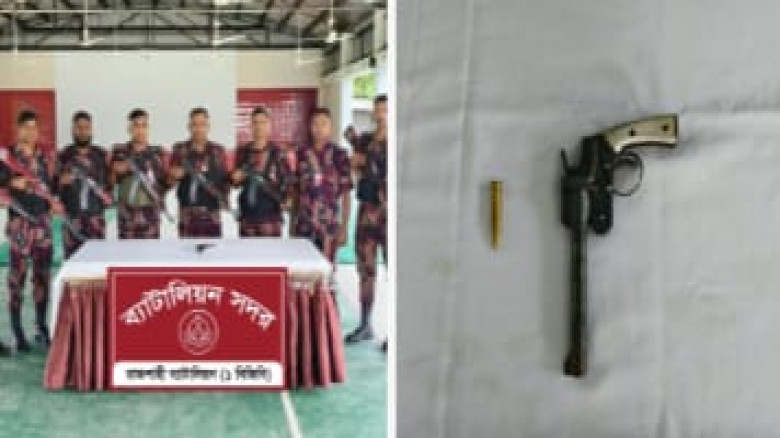 রাজশাহীতে বিজিবির অভিযানে পিস্তল ও গুলি উদ্ধার